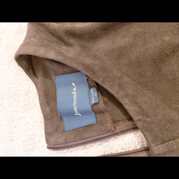 Suede Brown Dress - Picture 3 of 3